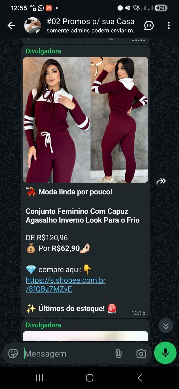 Exemplo de promoção gerada no Promovy